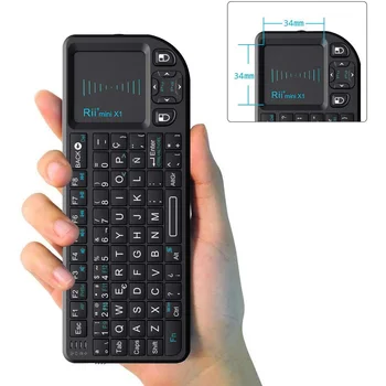 Original Rii X1 2.4 GHz Mini Tastatura Wireless spaniolă Tastatura cu TouchPad-ul pentru Android TV Box/Mini PC/Laptop 24708