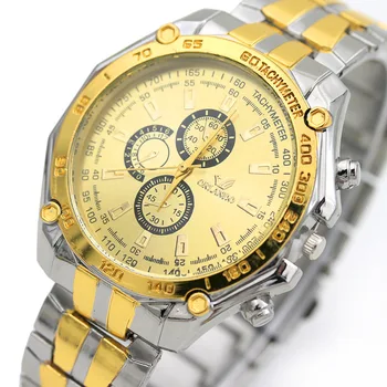 ORLANDO Ceasuri Bărbați Ceasuri de Aur din Oțel Inoxidabil Cuarț de Afaceri de Lux Ceasuri Barbati, administrat de omul relogio masculino reloj hombre 4674