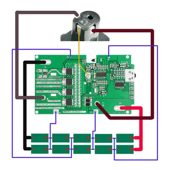 P108 10*18650 Li-ion cutie de Plastic de Protecție de Încărcare Circuit Board, PCB Cutie Pentru RYOBI 18V P103 P118 BPL-1815 1820G O+ 10040