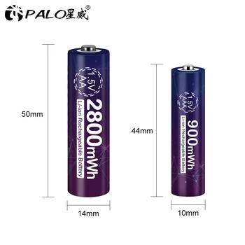 PALO 1.5 V AA baterie reîncărcabilă li-ion baterie AA+1.5 V AAA reîncărcabile AAA baterie litiu baterii cu 1.5 V baterie li-ion încărcător 0