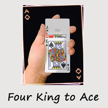 Patru Rege la As Trucuri de Magie de Aproape Magia Carte de Joc Schimba Magie Mentalism Pusti de elemente de Recuzită pentru Magicieni Profesionale 2927