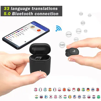 Peiko S Translator Căști 33 De Limbi Traduce Instantaneu Wireless Smart Voice Translator Setul Cu Cască Bluetooth Traducători Nou 9809