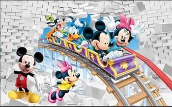 Personalizat papel DE parede infantil, roller coaster desene animate picturi murale pentru camera copiilor, băieți și fete, dormitor, tapet de perete 0