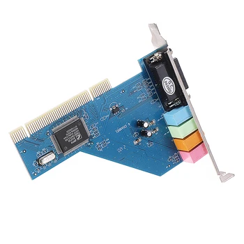 Pohiks 1 buc Înaltă Calitate, Canal 4 CMI-8738-4ch Chip 3D Stereo Audio PCI placa de Sunet Pentru PC Desktop Computer 0