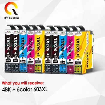 QSYRAINBOW Compatibil T603XL 603XL Cartuș de Cerneală pentru Epson XP-XP 2100-2105 XP-XP 3100-3105 XP-4100 XP-4105 WF-2810 WF-2830 12975
