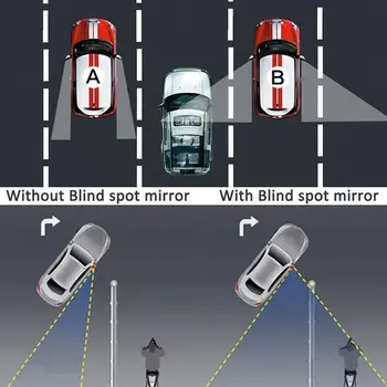 Reglabil Masina la fața Locului Orb Oglinzi retrovizoare Oglinda Exterioară de pe Partea Intemperii 360° Blind Spot reglabil Oglinda retrovizoare 0