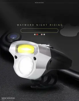 Rezistent la apa fierbinte Biciclete Biciclete Lumina IPX6 Super-Luminos USB Reîncărcabilă Far Stop cu LED-uri COB Lampă 18650 Baterie Built-in 4675