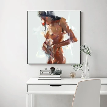 Rezumat Nud Femei Portret Pictura in Ulei Pe Panza, Postere si Printuri de Arta de Perete de Imagine pentru Camera de zi Decor Acasă Nici un Cadru 2589