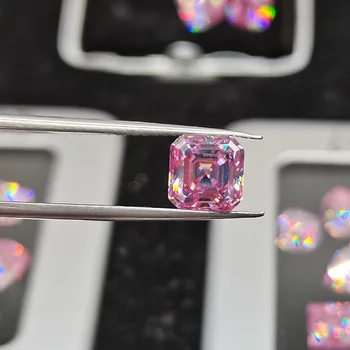 Roz Moissanite Pernă Liber Șirag de mărgele de Piatră 4.5 mm Clar Diamant de Lux Bijuterii DIY Material 0