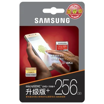 SAMSUNG Card de Memorie EVO PLUS 256GB micro SD SDHC SDXC Clasa CLASS10 UHS-I U3 4K TF Carduri Trans Flash microSD 4558