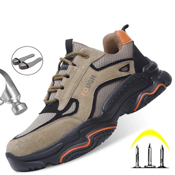 Siguranță Pantofi Pentru Bărbați De Muncă Adidași Puncție Dovada Steel Toe Încălțăminte Pantofi Cizme De Lucru Indestructibil De Siguranță Cizme Pantofi De Sex Masculin 2021 20025