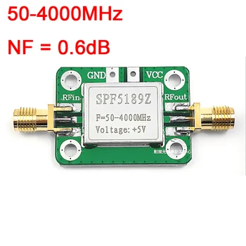 SPF5189 LNA 50MHZ-4000MHz NF = 0.6 dB LNA RF amplificator de zgomot redus mf HF VHF / UHF Radio amplificator 5v 4714