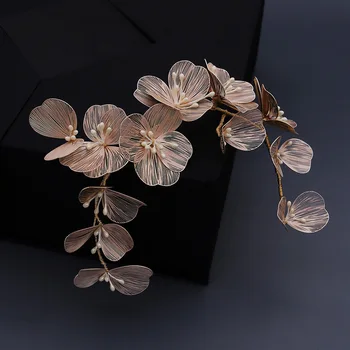 Stil Coreean Handmade Floare Nupțial Diadema Femei Nunta Accesorii De Par Pearl Benzi Frizură 7709