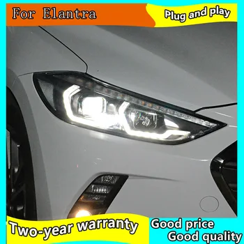 Styling auto pentru Hyundai Elantra Faruri 2016-2019 Faruri LED DRL Bi Xenon Lentile High Low Beam Parcare Lampă de Ceață 9515
