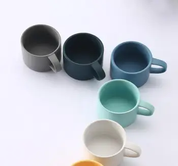 TECHOME Simplu Stil Clasic Mat Mat 200ML Ceramice Ceașcă de Cafea mic Dejun Continental Mark Cuplu Lapte Ceașcă de Ceai Cafe Aprovizionare
