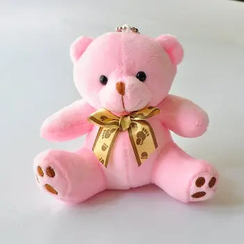 Teddy Bear Mini Drăguț Jucărie de Pluș Mic Cadou de 10 cm 10 Buc/Set PP Material de Bumbac 7605