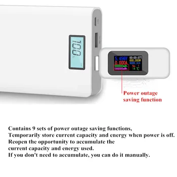 Tester USB 13 în 1 DC voltmetru Digital amperimetro tensiune curent voltmetru ampermetru detector de banca de putere încărcător indicator 0