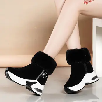 Toamna femei Cizme de Iarna 2020 Nou Plus de Catifea, Blana de Iepure Cald Glezna Cizme Pantofi pentru Femei Internă Crește de Zăpadă Cizme Scurte 0