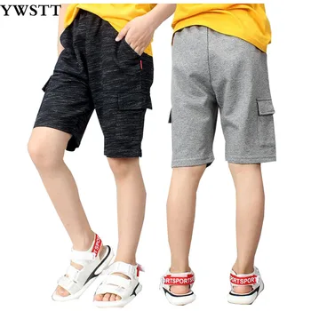 Vara Baieti pantaloni Scurți Pantaloni Casual Pentru Copii din Bumbac pentru Copii pantaloni Scurți Largi Adolescent Pantaloni Sport de Agrement Îmbrăcăminte 5-12T 4392
