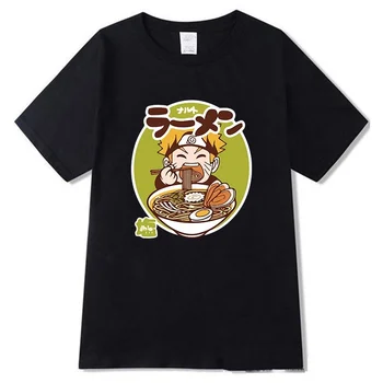 Vara Tricou Maneca Scurta Hip Hop Anime T-Shirt Naruto Ramen Topuri Tricou 0