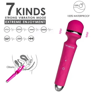 Vibratorul Magic Wand Vibratoare pentru femei, incarcare USB-AV Stick de sex Feminin G Spot Masaj Stimulator Clitoris Adult Jucarii Sexuale pentru Femei 4774