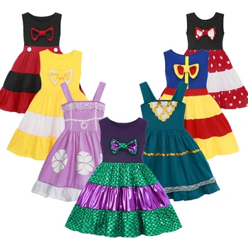 VOGUEON Vânzare Fierbinte fetițe Rochie Sirena Alba ca Zapada Rochii Imbracaminte Princess Belle Sofia Petrecere Fancy Costume Copii 0