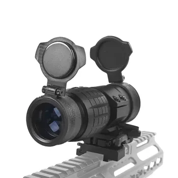 Vânătoare Lupa 3X Optic vedere Flip cover Militare Tactice de Eliberare Rapidă Red Dot Aplicare cu 20mm coadă de rândunică 3909