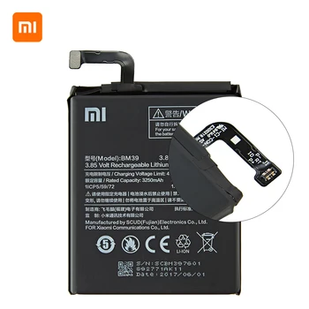 Xiao km Orginal BM39 3350mAh Baterie Pentru Xiaomi 6 Km 6 Mi6 BM39 de Înaltă Calitate Telefon Înlocuire Baterii +Instrumente 0