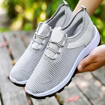 Xiaying Zâmbet de Lumină ochiurilor de Plasă Respirabil Rularea Pantofi de mers pe jos Pantofi Femei Moale Confortabil în aer liber Sport Adidasi de Vara de Fitness Feminin 0