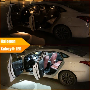Xukey 9pcs Interior Auto Lumini cu LED-uri Kit se Potrivesc Pentru Honda Civic MK8 2006 2007 2008 2009 2010 2011 Dom Portbagaj Lampa plăcuței de Înmatriculare Becuri 3570