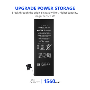 YCDC Litiu de Înaltă Calitate Reală capacitate 3.8 V 1560mAh Baterie Pentru iPhone 5S 5C iPhone5S Reîncărcabilă Telefon Bateria Bateriile 3169