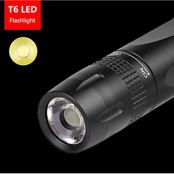YUNMAI 2019 Nou Portabil Mini Lanterna T6 2000LM Lanterna LED-uri Lanterna de Buzunar Lumina rezistent la apa Lanterna Baterie AA Led-uri Puternice 19241