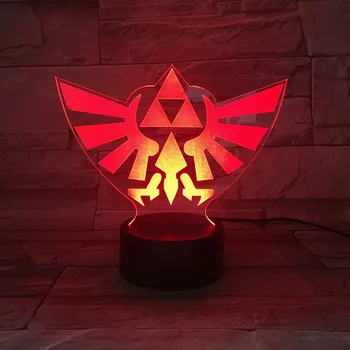 Zelda 3D LED Lumina de Noapte În 7 Culori Schimbare Lampa Decor Cameră de Acțiune Figura Jucărie Pentru Ziua de nastere Cadou de Crăciun 0