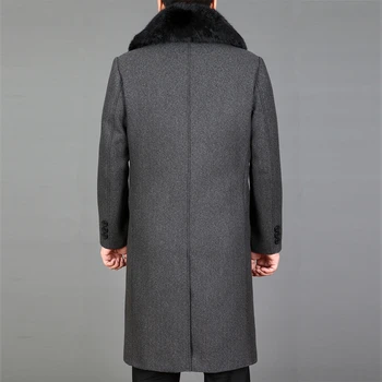 Și Jachete 2020 Haine de Blana de Iepure Om Brand-Îmbrăcăminte pentru Bărbați Long Geaca de Iarna de Lana Palton Barbati Trenci ofițeresc WUJ1190 1826
