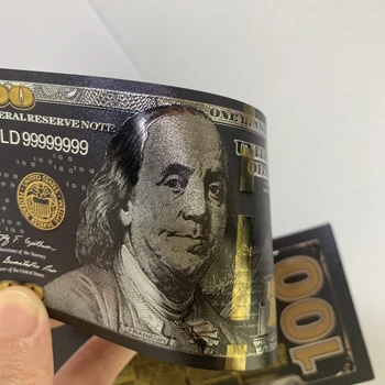 10buc Antic Negru Folie de Aur în valoare de 100 USD Monedă Comemorativă de Dolari în Bancnote de Decor 1