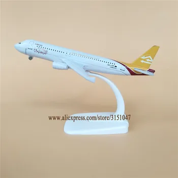 16cm Aer LIBYAN Airlines Airbus 320 A320 Model de Avion Aliaj Metal turnat sub presiune Model de Avion de Aeronave Airways Copii Cadou 1