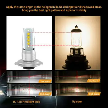 1Pair H7 LED-uri Faruri de Conversie Stabilit Cob Bec 110W 10000LM Alb Scăzut Faruri cu LED-uri Becuri Kit de Conversie Lumini Lămpi de Ceață 1