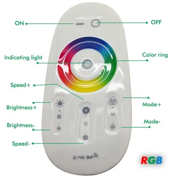 1set/lot DC12-24V 18A RGB/RGBW LED-uri Controler 2.4 G Ecran Tactil RF Control de la Distanță Pentru 5050/3528 RGB LED Strip/Bec/corp de Iluminat 1