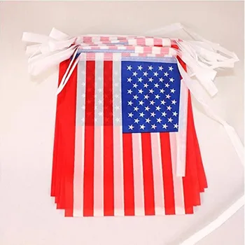 20buc Steagul American String americii statele UNITE ale Americii Bunting Banner Mic NE-Steaguri, Bannere 14*21CM Decor Realimentare Pavilion kw41 1