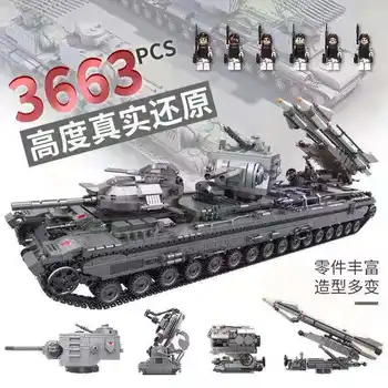 3663PCS Tanc Principal de Luptă Model Blocuri Tumblr Tehnica Militară Compatibil WW2 Armata Soldat Jucărie Cărămizi Cadou Pentru Copii 1