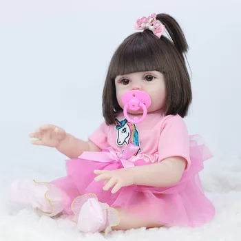 45cm Păpuși pot pipi copil bebe papusa reborn Simulare de Păpuși pentru Copii din Silicon Moale Renăscut Copilul Jucării pentru Copii pentru Fete Pentru Copii 1