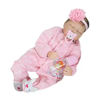 55cm Silicon Renăscut Moale de Dormit Baby Doll Copii Playmate Cadou pentru Fete pentru Copii Jucarii Moale pentru Buchete Papusa Bebe Renaștere Jucărie 1