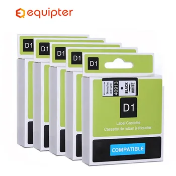 5pcs Negru pe alb 40913 eticheta casete compatibil dymo d1 eticheta imprimante 9mm*7m eticheta panglică casetă pentru dymo label manager 160 1