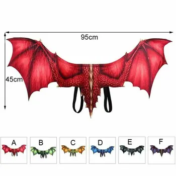 6 Culori de Halloween 3D Dragon Aripi de Carnaval Dragon Petrecere cu Costume Cosplay Aripi Prop Decor Mardi Gras Aripi de Dragon elemente de Recuzită, Costume 1