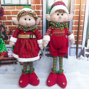 60cm Scalabile Elf de Crăciun de Decorare Anul Nou Acasă Decorare Cadouri Jucarii Copii Camera Ornamente de Crăciun de Pluș Navidad 1