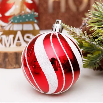 6cm30pc fierbinte de Crăciun, bile de crăciun, decoratiuni pentru casa roșu Pictat pomul de Crăciun Pandantiv adornos de navidad natal decoração 1
