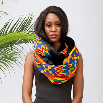 Africa de Moda eșarfă de bumbac, ceara de Imprimare eșarfă pentru femei și bărbați Nigerian kente de iarnă eșarfă eșarfă cald 1