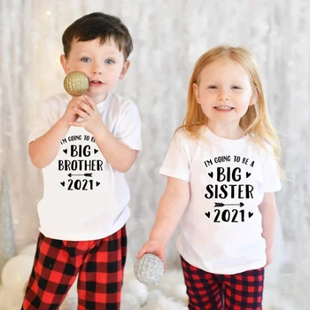 Am De Gând Să Fie Un Frate Mai Mare/Sora 2021 Copii Fete Băieți Ascultători Tricouri Frații Siters Familie, Tricouri Picătură Navă 1