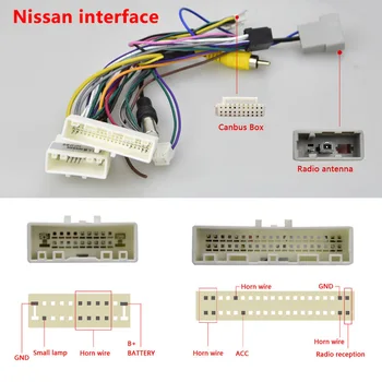 Android radio Auto Accesorii Sârmă de Cablaj Adaptor Conector universal cablu pentru Nissian Masina Toyota 1