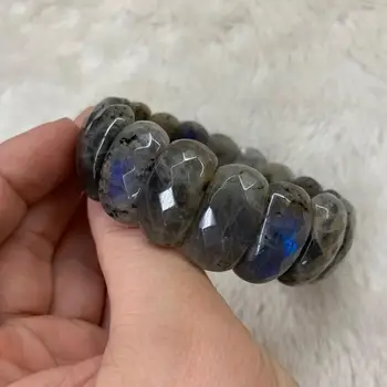 Blue rainbow Labradorit brățară de piatră naturală piatră prețioasă brățară bijuterii fine pentru femeie și pentru bărbat și pentru cadou en-gros 1